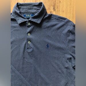 Polo Ralph Lauren Performance Cotton Long Sleeve Mens SP Polo Geometric Shirt